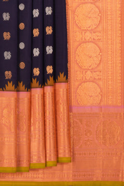 Image of Gadwal Silk Violet Saree