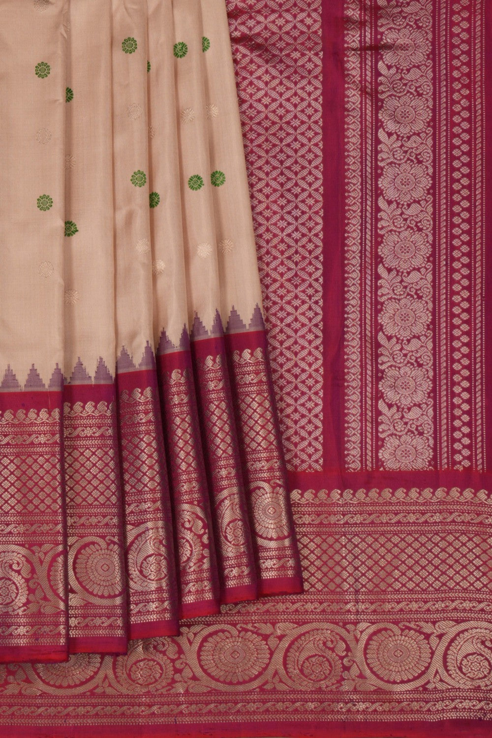 Gadwal Silk Beige Saree