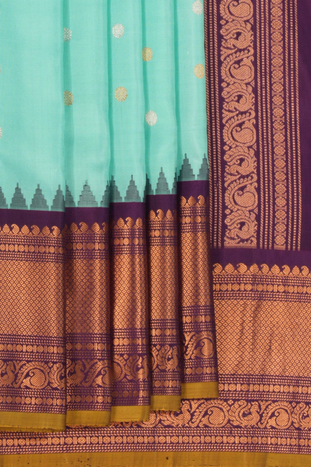 Gadwal Silk Sea Green Saree