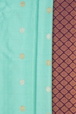 Image of Gadwal Silk Sea Green Saree