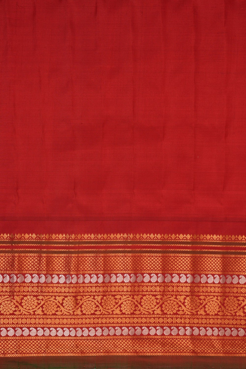 Image of Gadwal Silk Kattam Grey Saree