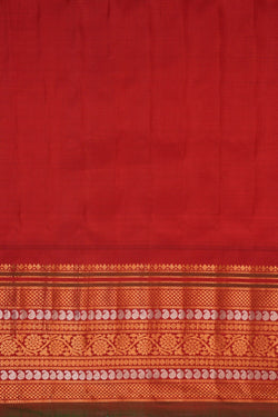 Image of Gadwal Silk Kattam Grey Saree