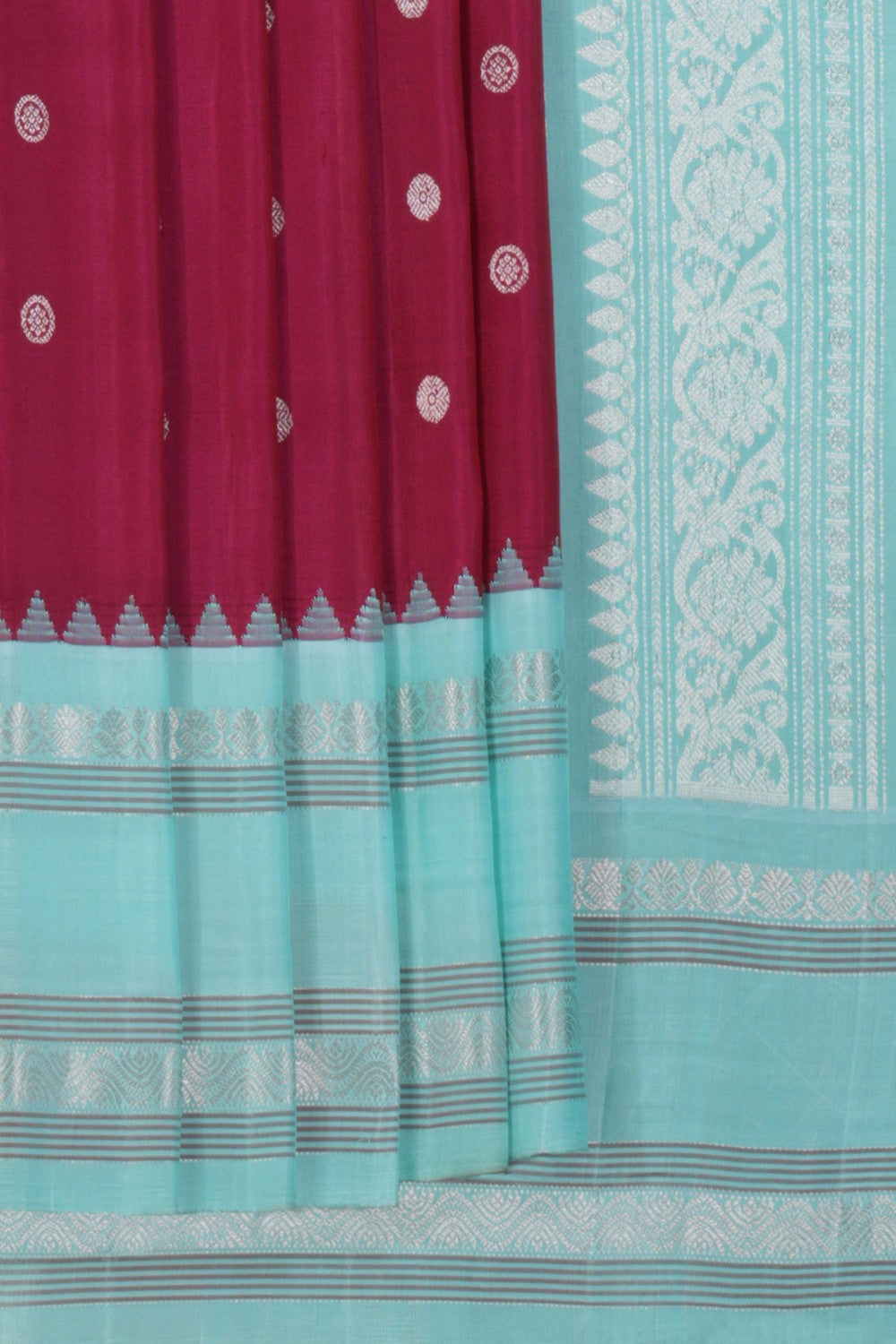 Image of Gadwal Silk Pink Saree