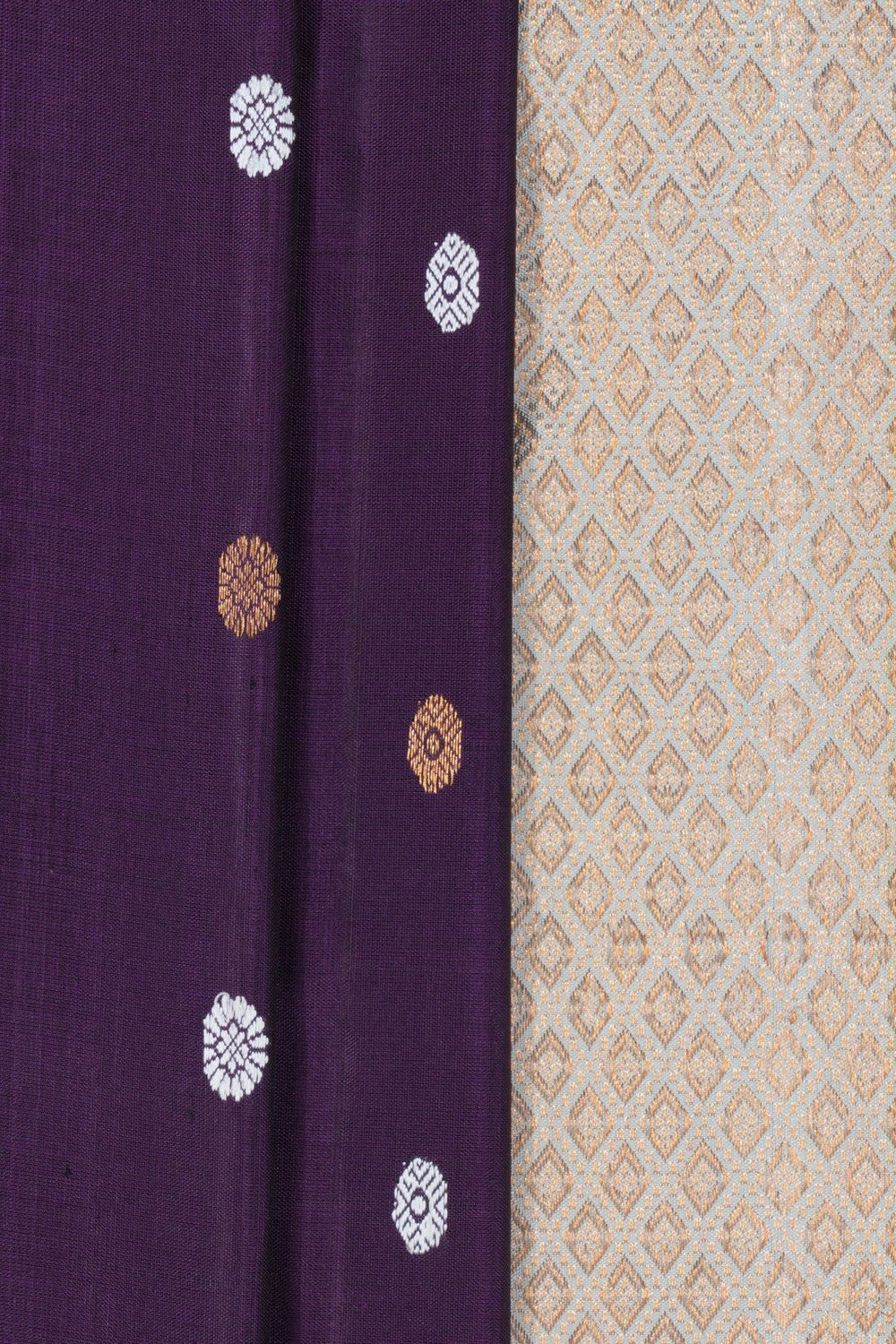 Gadwal Silk Violet Saree