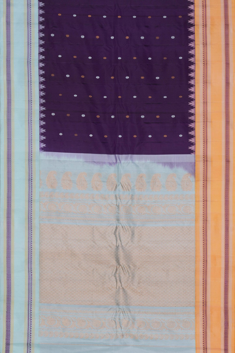 Gadwal Silk Violet Saree