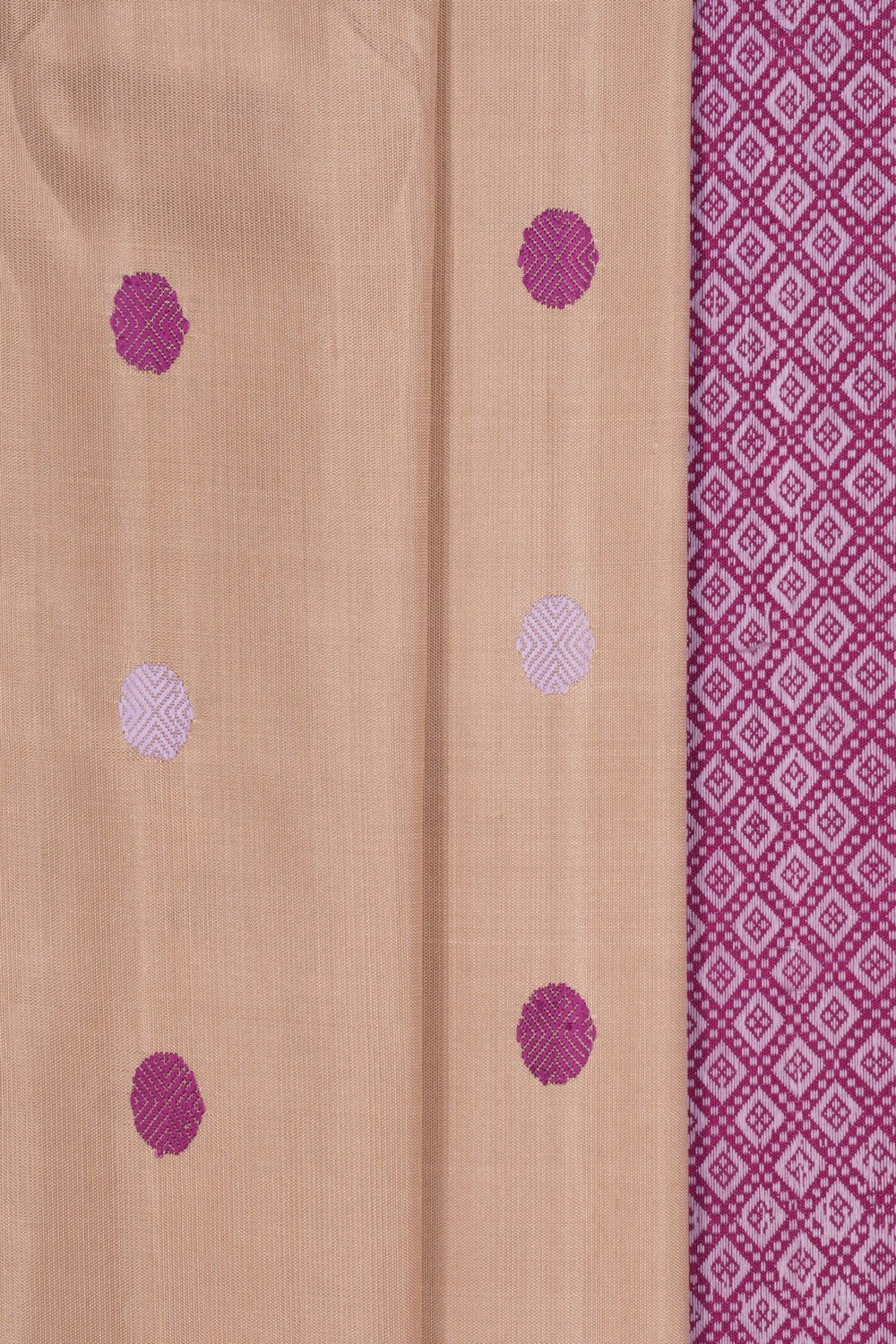 Image of Gadwal Silk Cream Saree