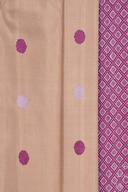 Image of Gadwal Silk Cream Saree