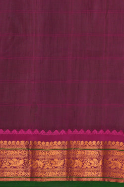 Image of Gadwal Kattam Purple Saree