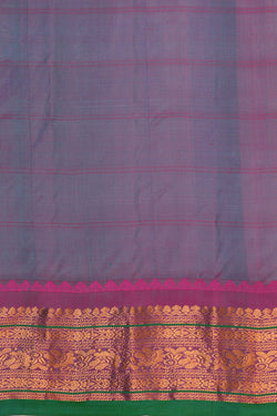 Image of Gadwal Kattam Sea Green Saree