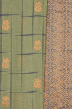 Image of Gadwal Kattam Light Green Saree