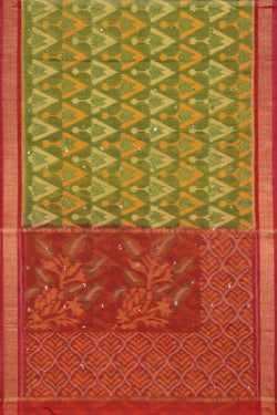 Image of Cotton Silk Ikat Saree