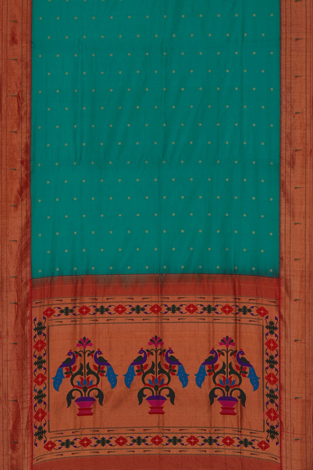 Image of Paithani Sea Green Saree