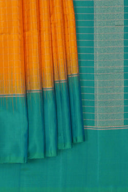 Image of Mustard Kattam South Silk Saree
