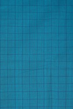 Image of Cotton Kattam Blue Saree