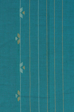 Image of Cotton Blue Saree