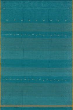 Image of Cotton Blue Saree