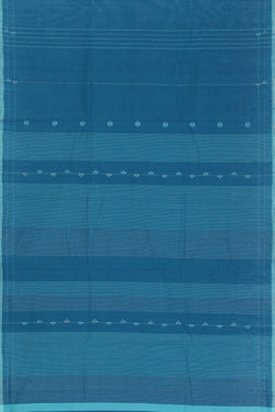 Image of Cotton Blue Saree