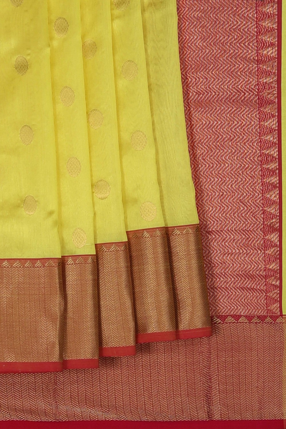 Image of Chanderi Yellow Saree