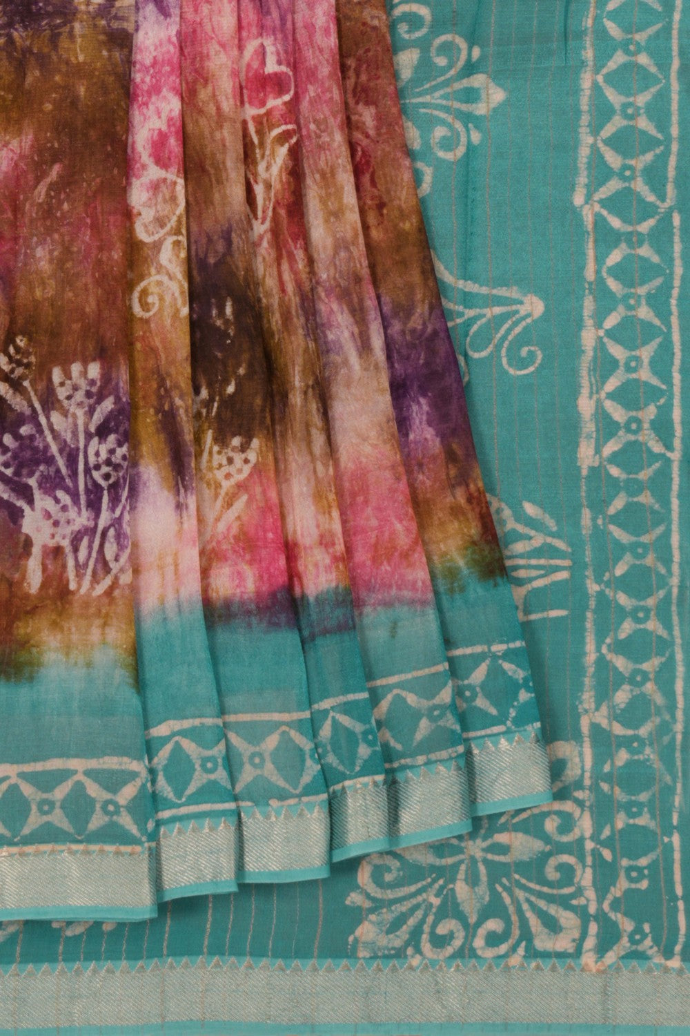 Mangalgiri Silk Shibori Printed Saree