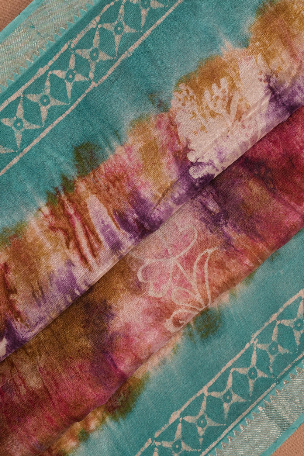 Mangalgiri Silk Shibori Printed Saree