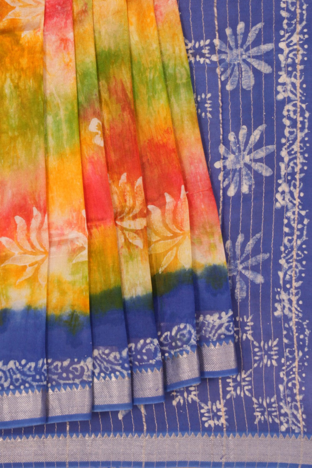 Mangalgiri Silk Shibori Printed Saree