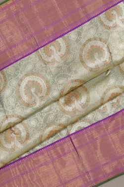 Image of Kanchipattu Tissue Brocade Green Saree