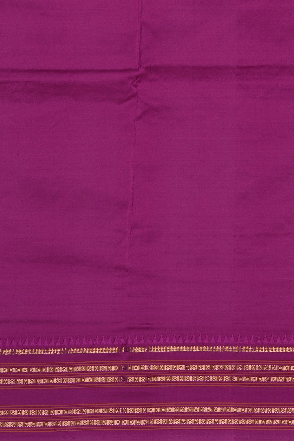 Image of Orange Narayanpet Silk Saree