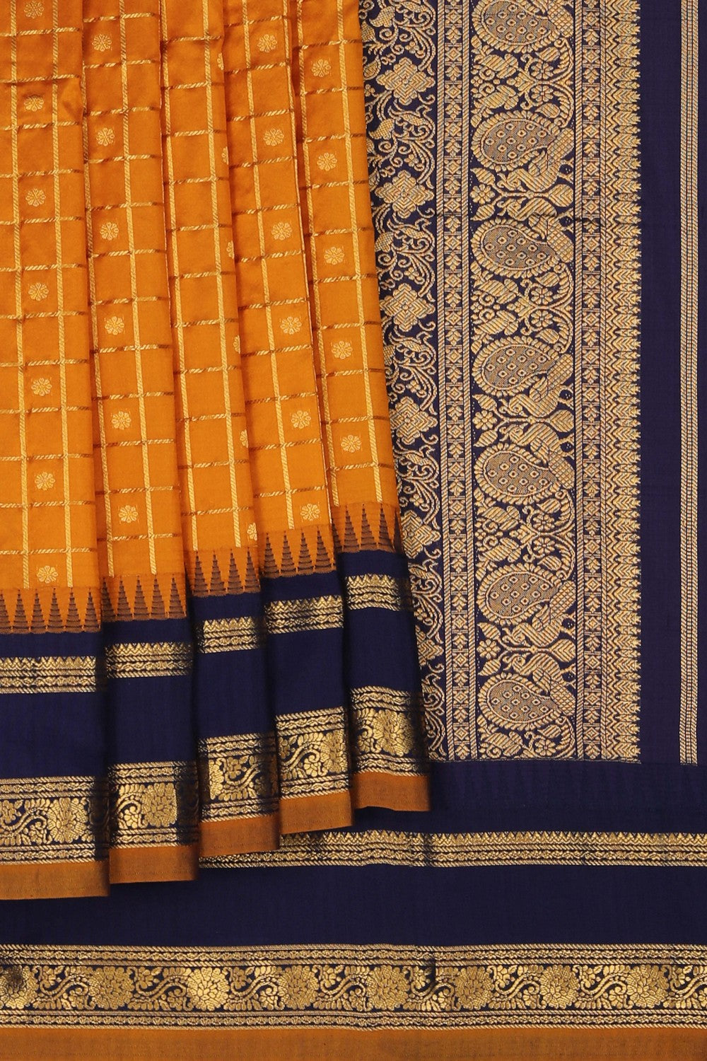 Narayanpet Silk Mustard Saree