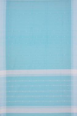 Image of Chanderi Cotton Light Blue Saree