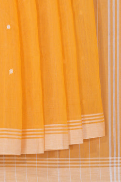 Image of Chanderi Cotton Yellow Saree