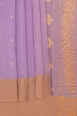 Image of Chanderi Cotton Lavender Purple Saree