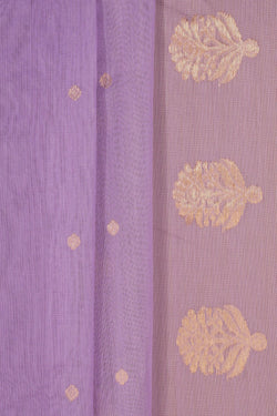 Image of Chanderi Cotton Lavender Purple Saree