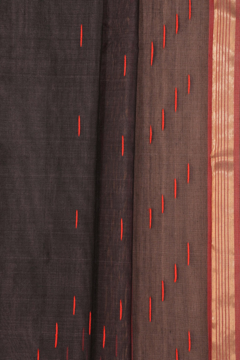 Image of Chanderi Cotton Grey Saree