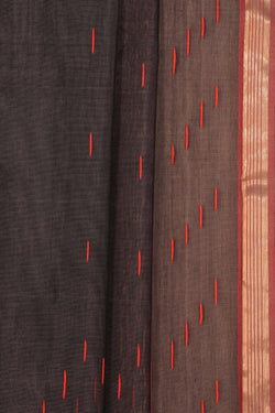 Image of Chanderi Cotton Grey Saree