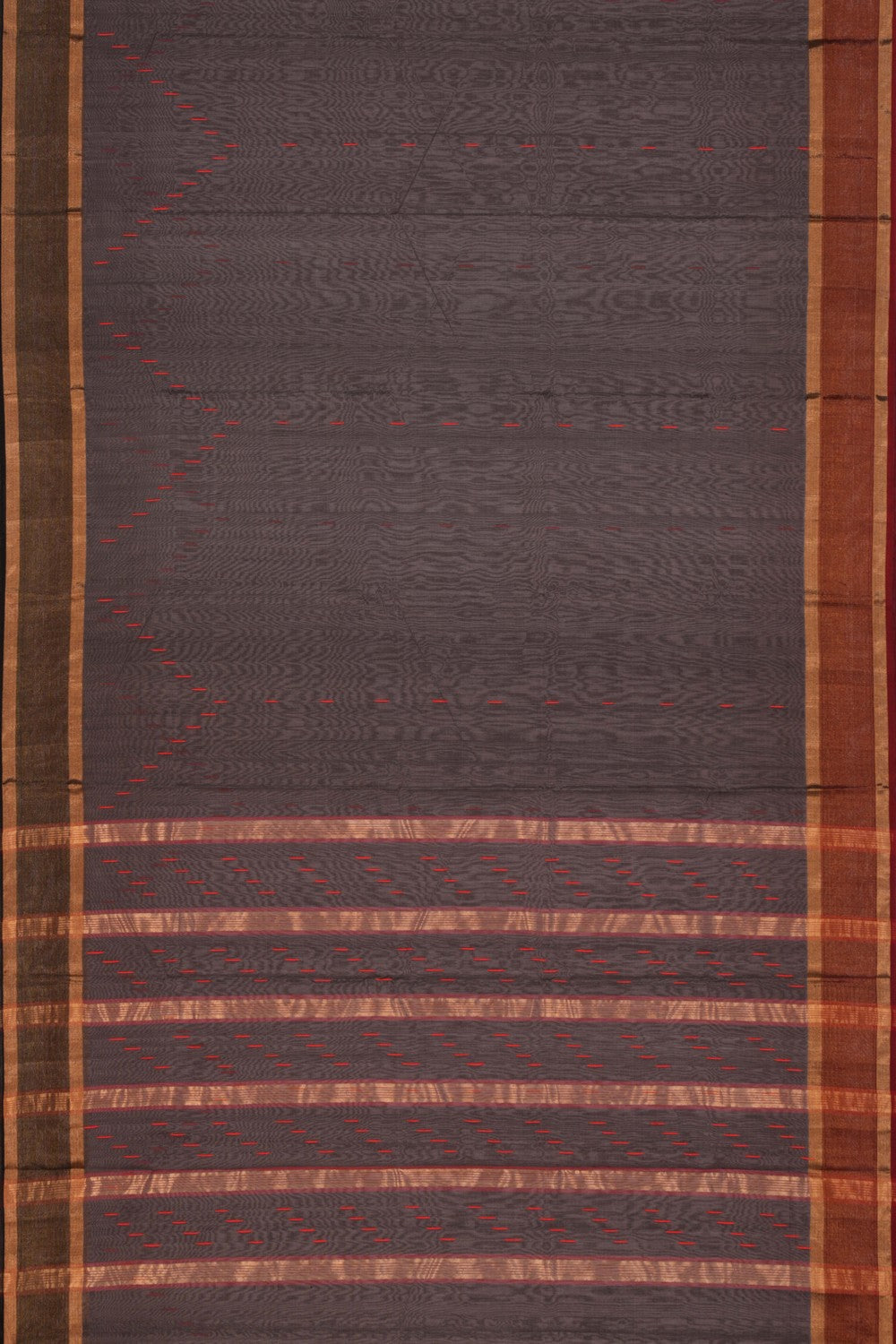 Image of Chanderi Cotton Grey Saree