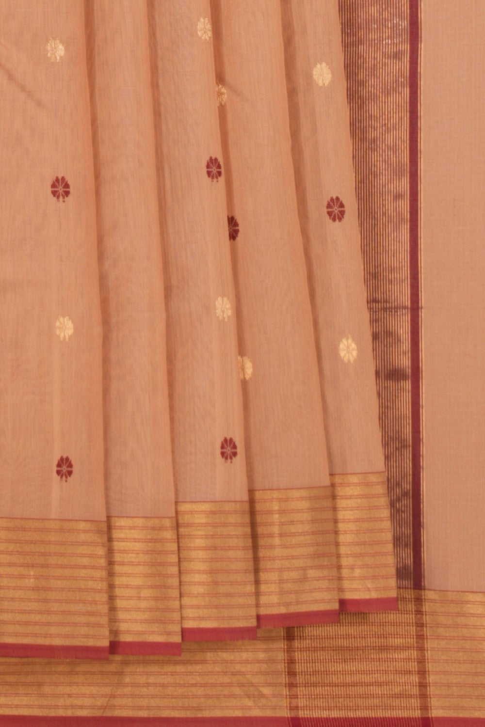 Chanderi Cotton Beige Saree