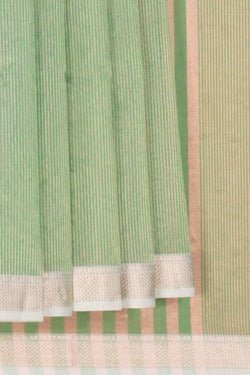 Image of Chanderi Cotton Silk Green Saree