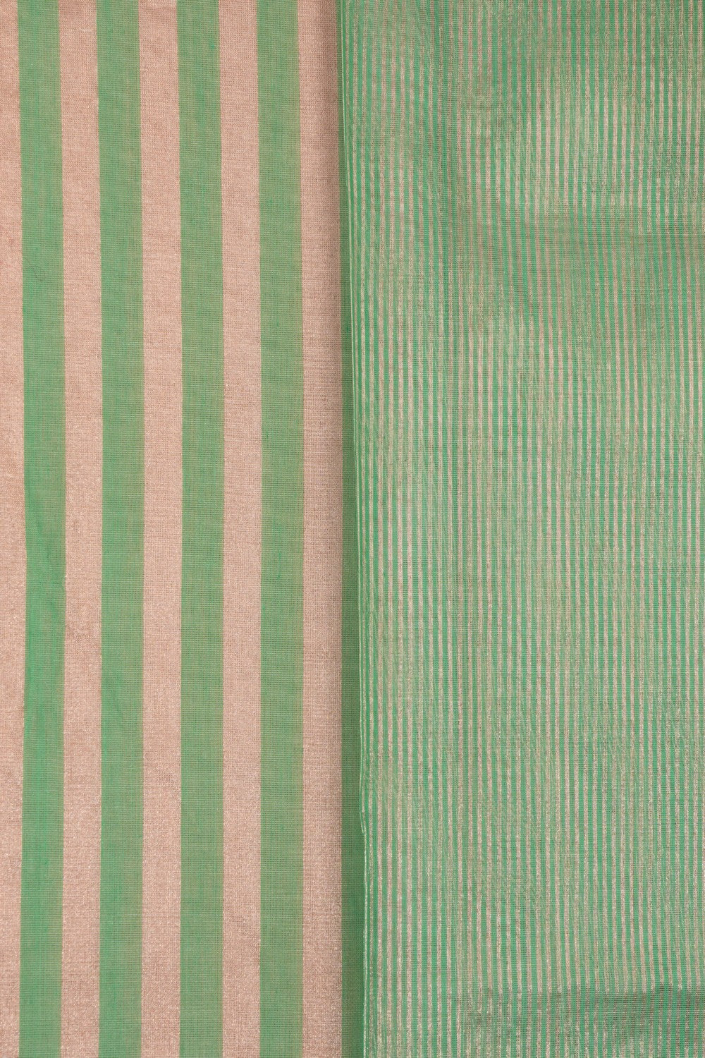 Image of Chanderi Cotton Silk Green Saree