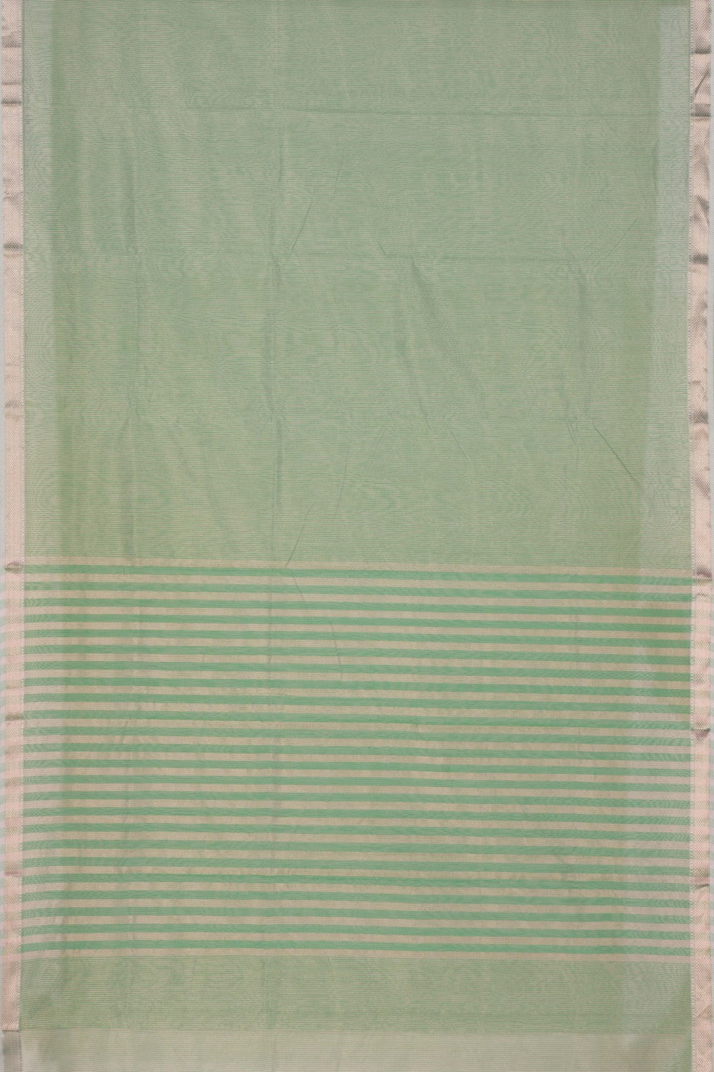 Image of Chanderi Cotton Silk Green Saree