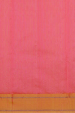 Image of Chanderi Cotton Silk Fuchsia-Pink Saree