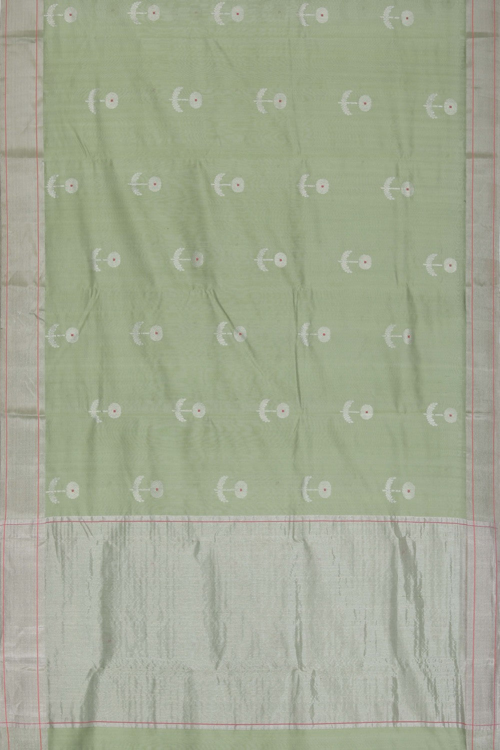 Chanderi Cotton Silk Sage Green Saree