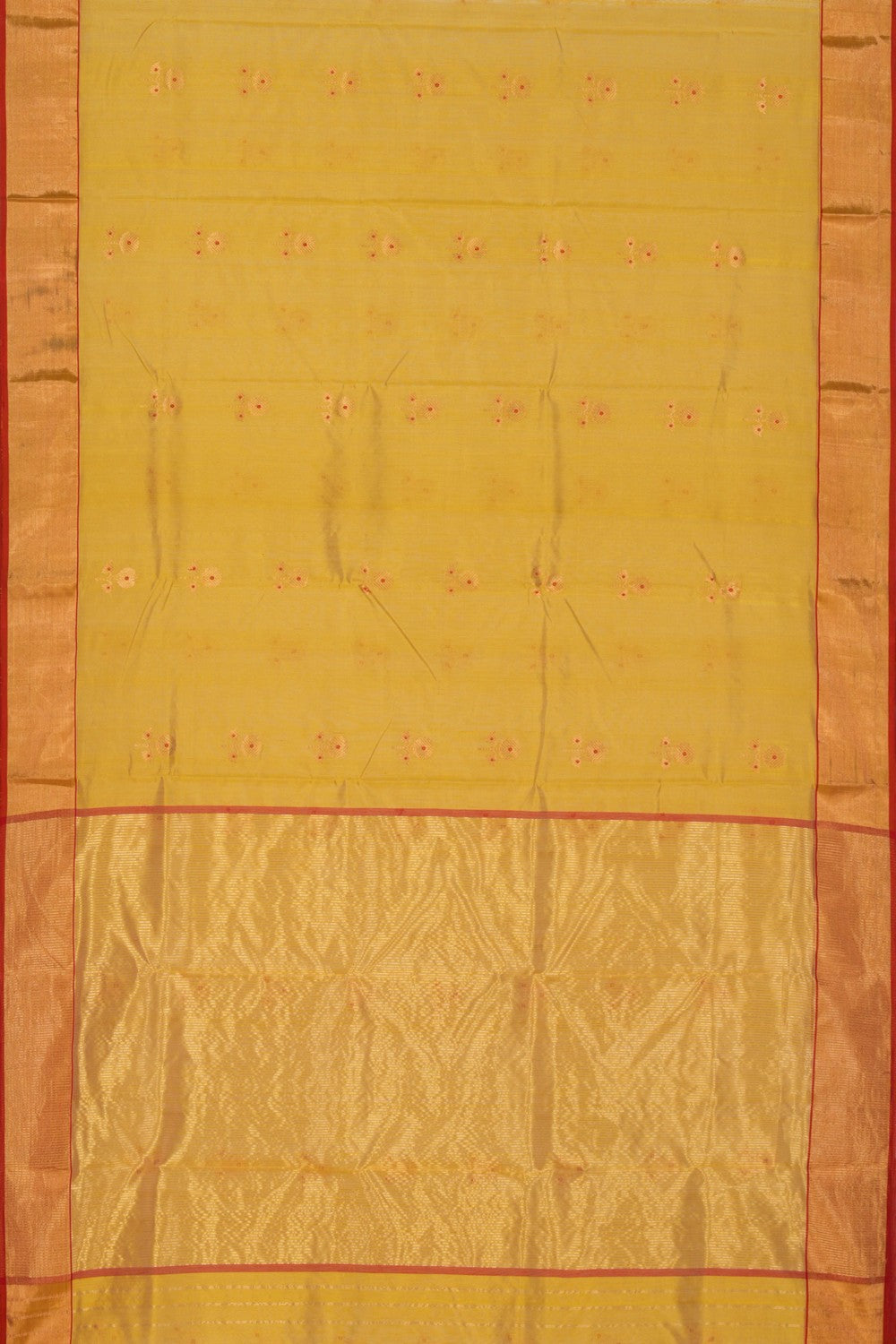 Chanderi Cotton Silk Spring Yellow Saree