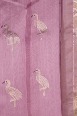 Image of Chanderi Cotton Silk Lavender Purple Saree