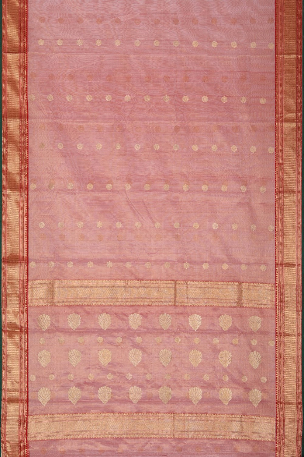 Chanderi Tissue Silk Red Saree