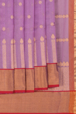 Image of Chanderi Cotton Silk Purple Saree