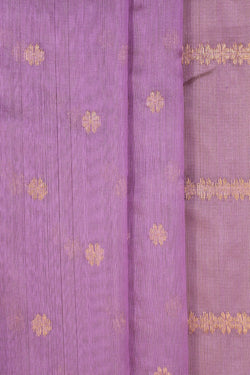 Image of Chanderi Cotton Silk Purple Saree