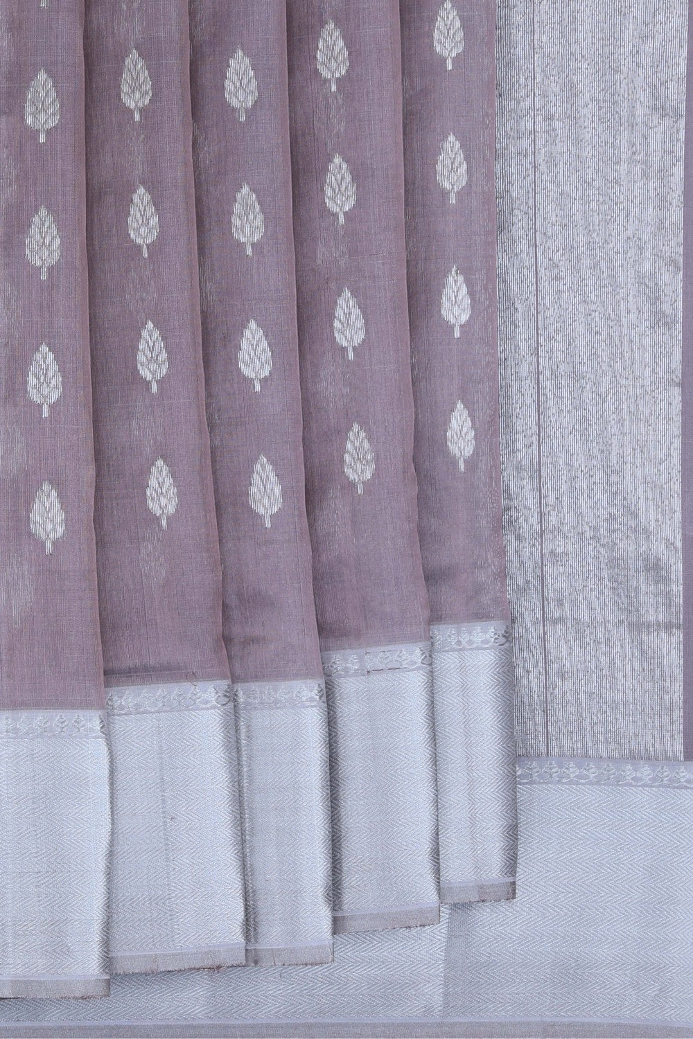 Chanderi Cotton Silk Purple Saree