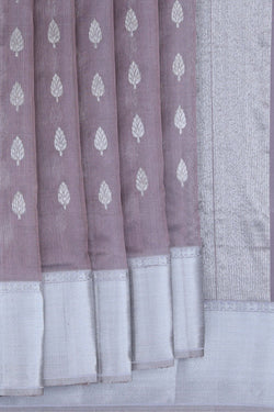 Image of Chanderi Cotton Silk Purple Saree