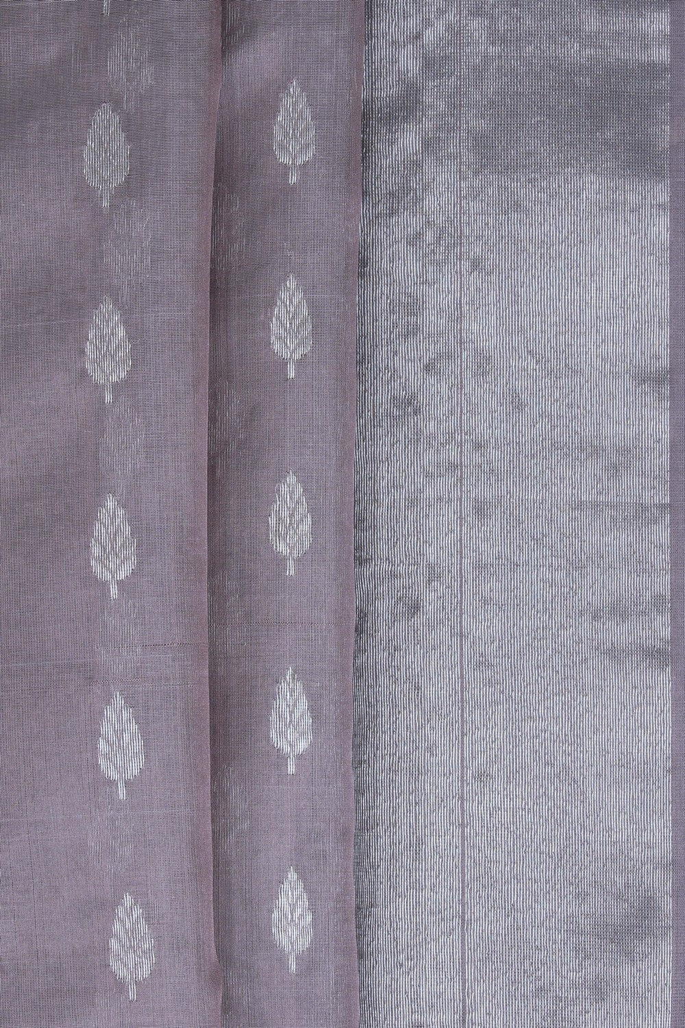 Chanderi Cotton Silk Purple Saree