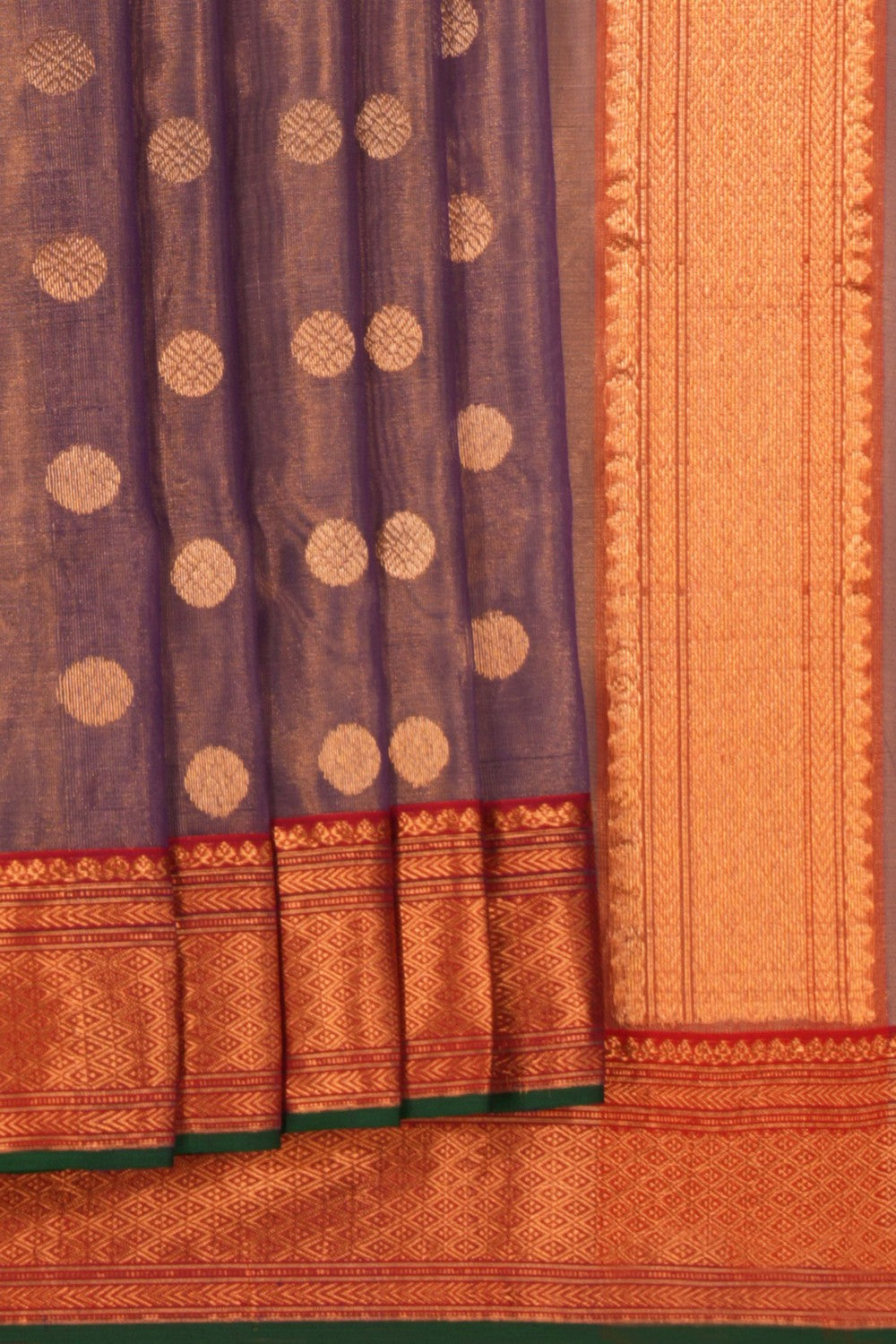 Chanderi Tissue Silk Purple Saree